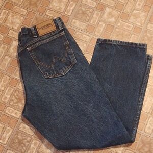 Wrangler Men's Dark Blue Relaxed Jeans 36x29